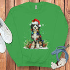 Christmas Dog Santa Hat Sweatshirt with Lights Product