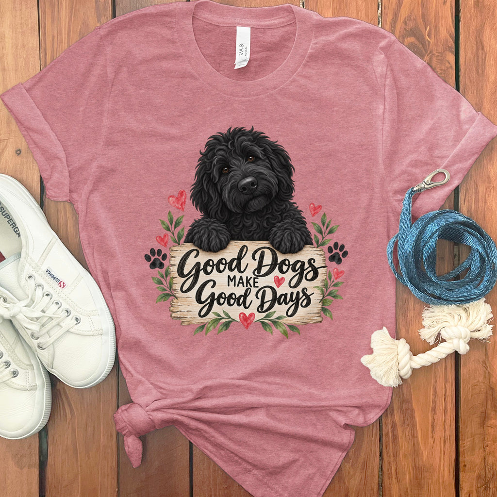 Black Goldendoodle Good Days T-Shirt
