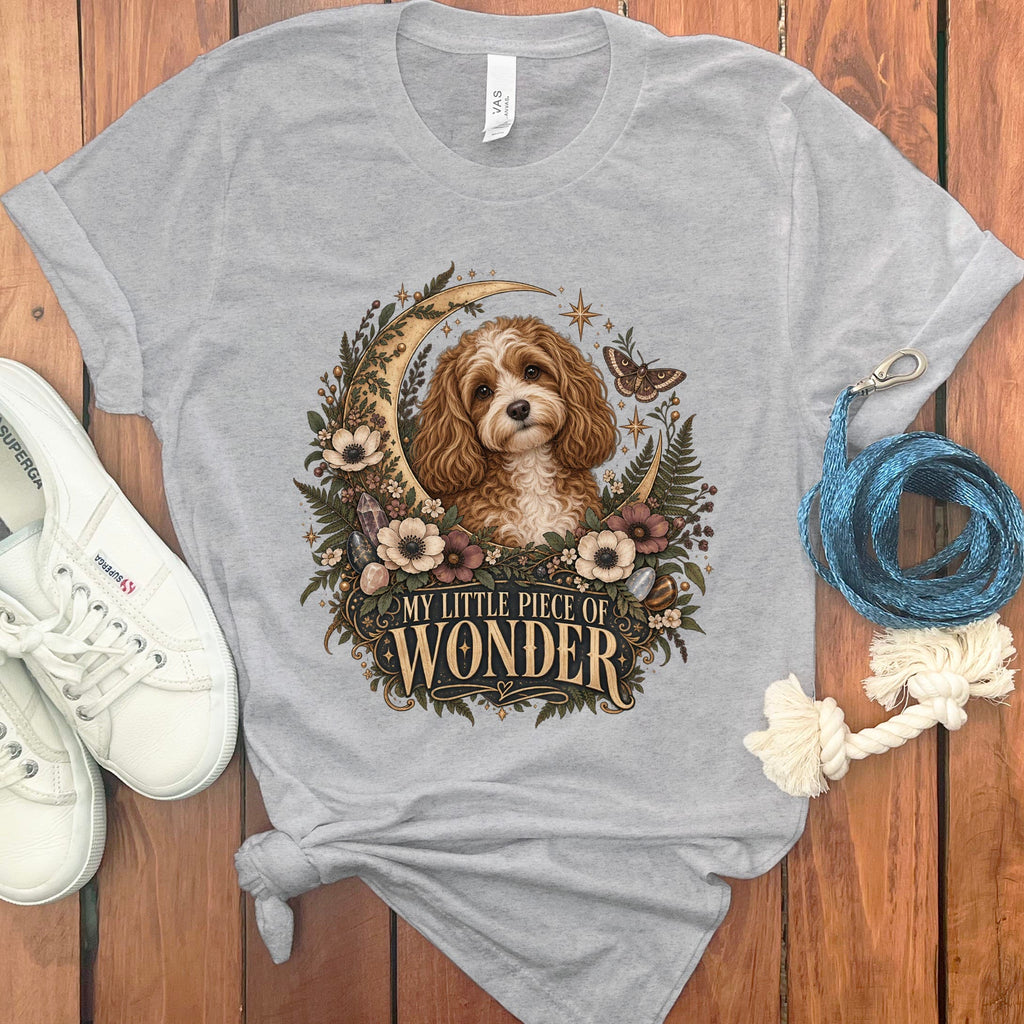 Cavapoo Wonder T-Shirt in Athletic Heather / S by Puppy Jo