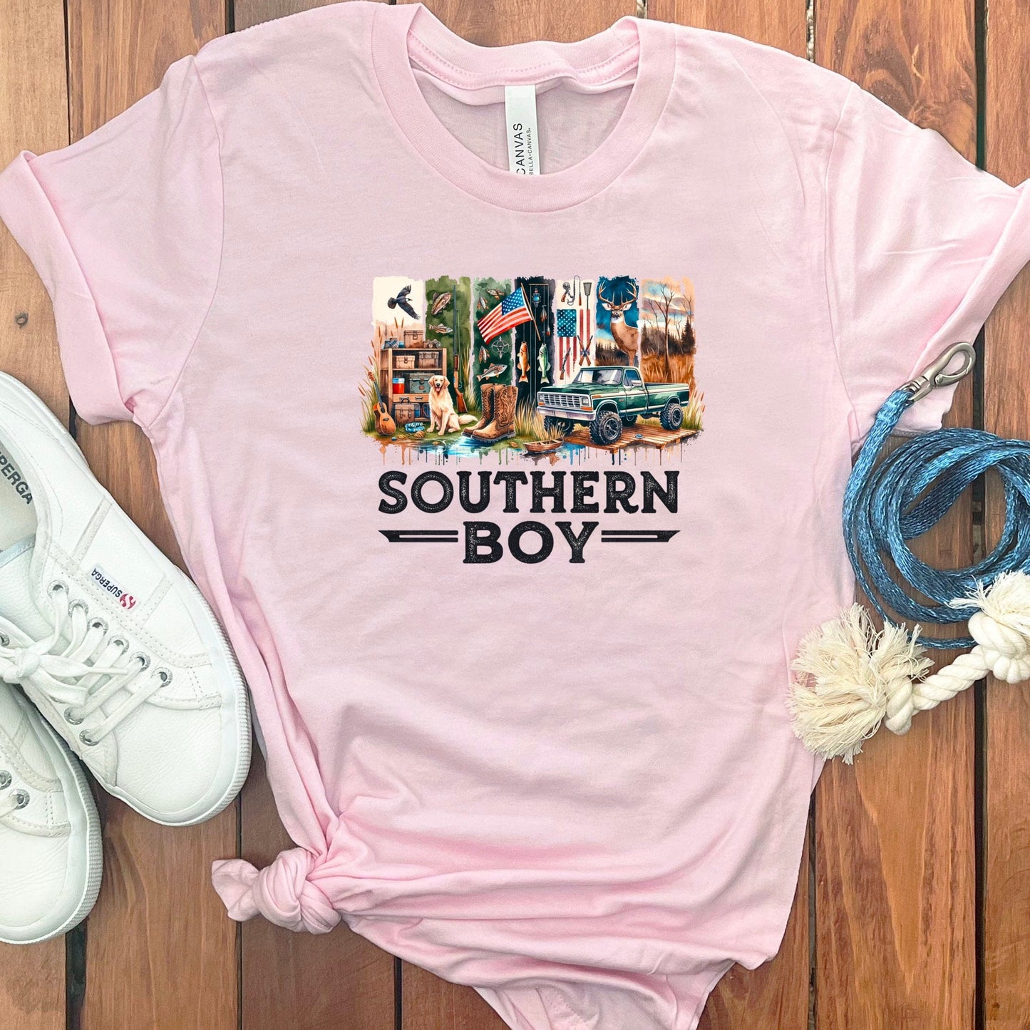 Southern Boy T-Shirt with Vintage Country Graphics product type