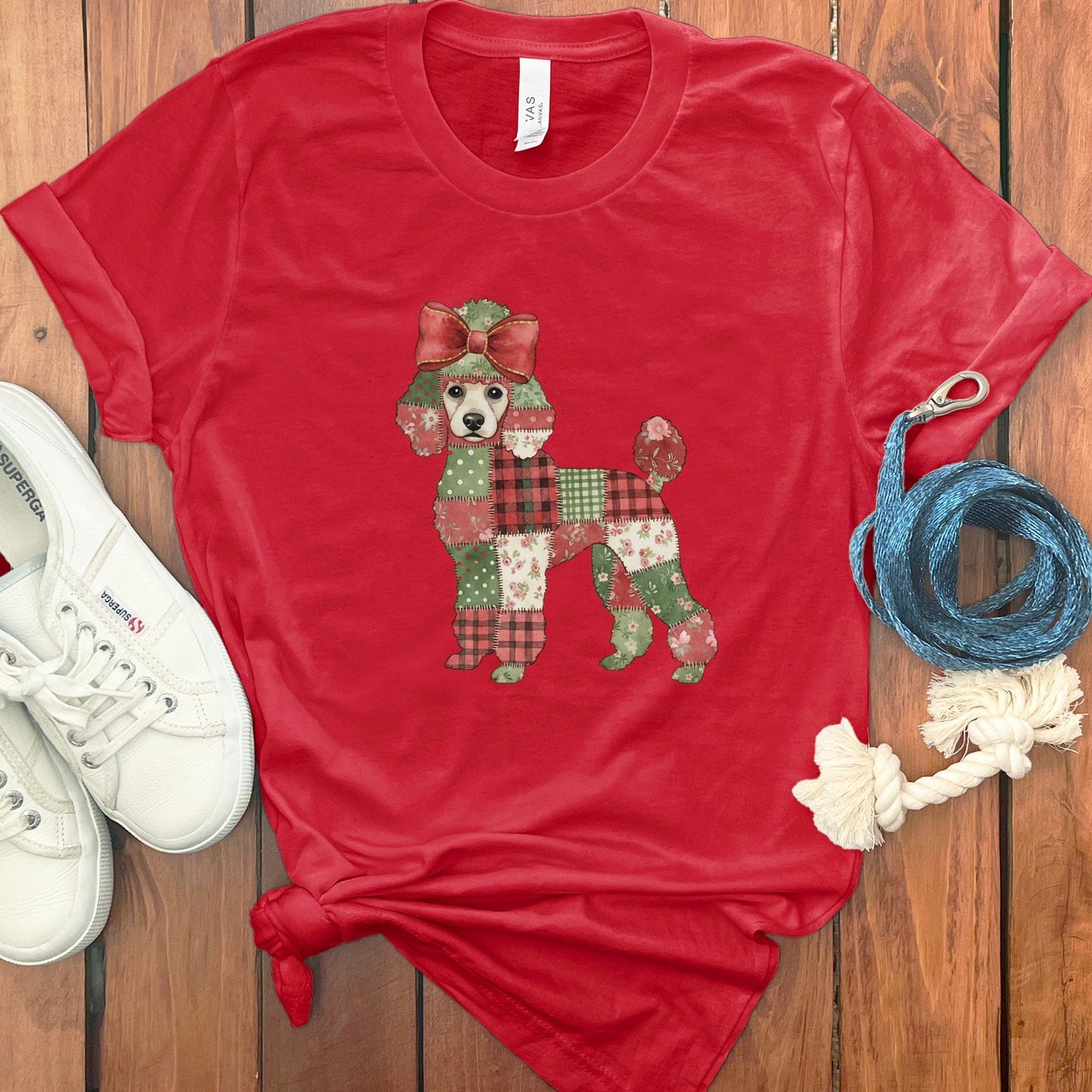 Patchwork Patterned Dog Graphic Tee Shirt product type