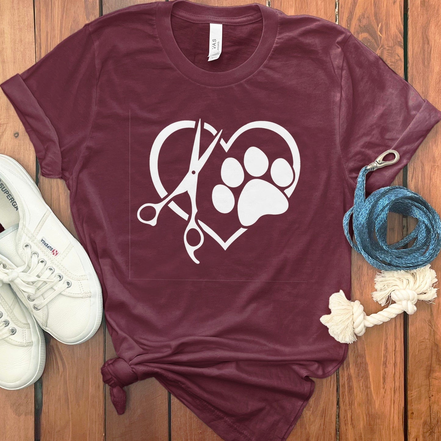 Heart Scissors Paw Print Graphic T-Shirt product type
