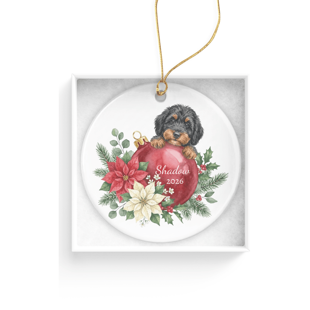 First Christmas Phantom Goldendoodle Ornament in by AnywherePOD