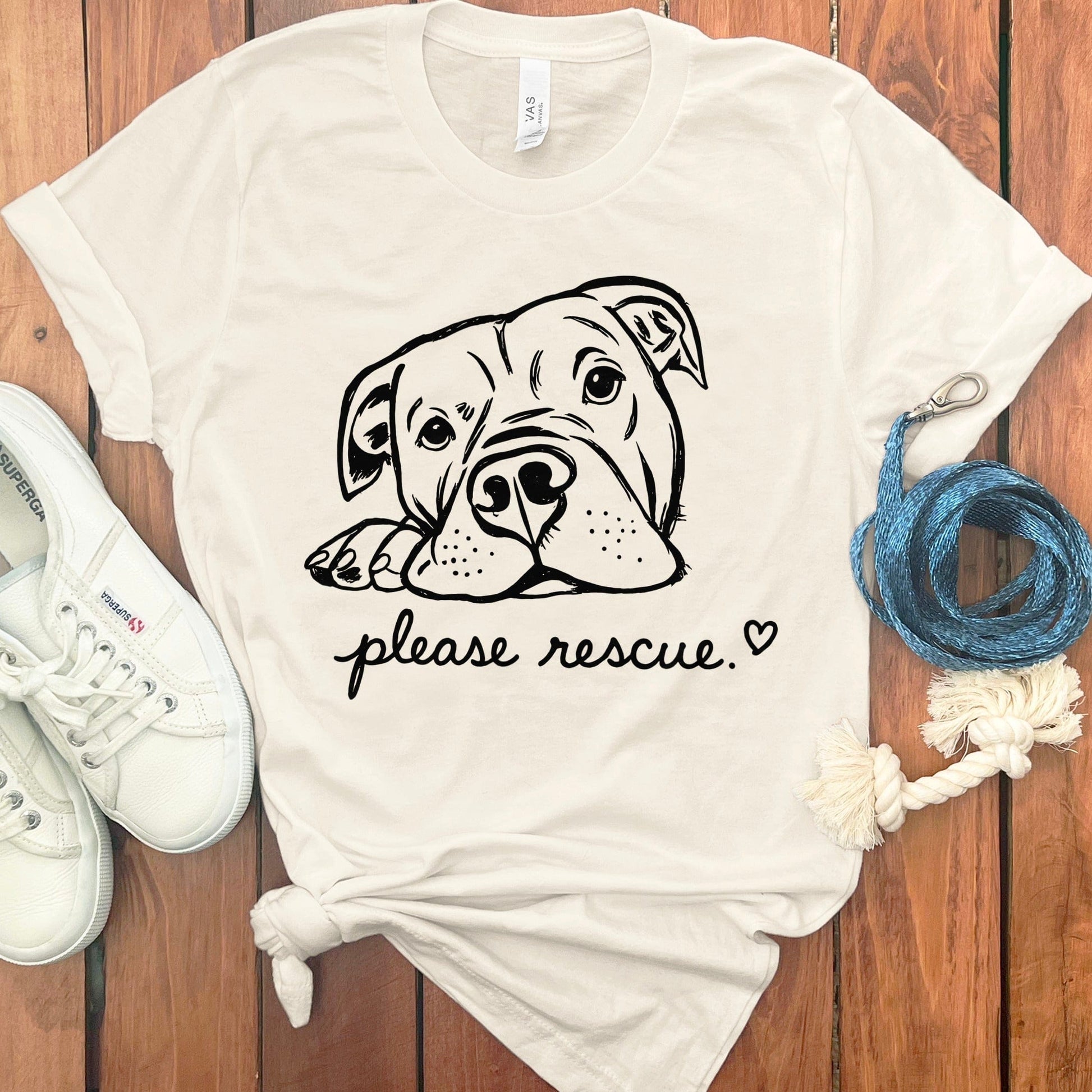 Please Rescue Dog Graphic Print T-Shirt product