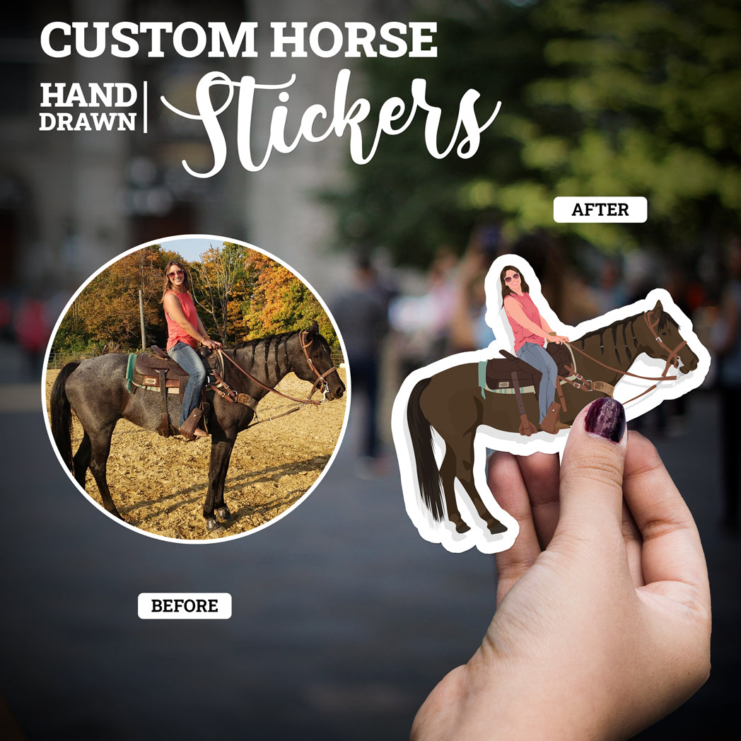 Custom Pet Horse Stickers - PuppyJo stickers