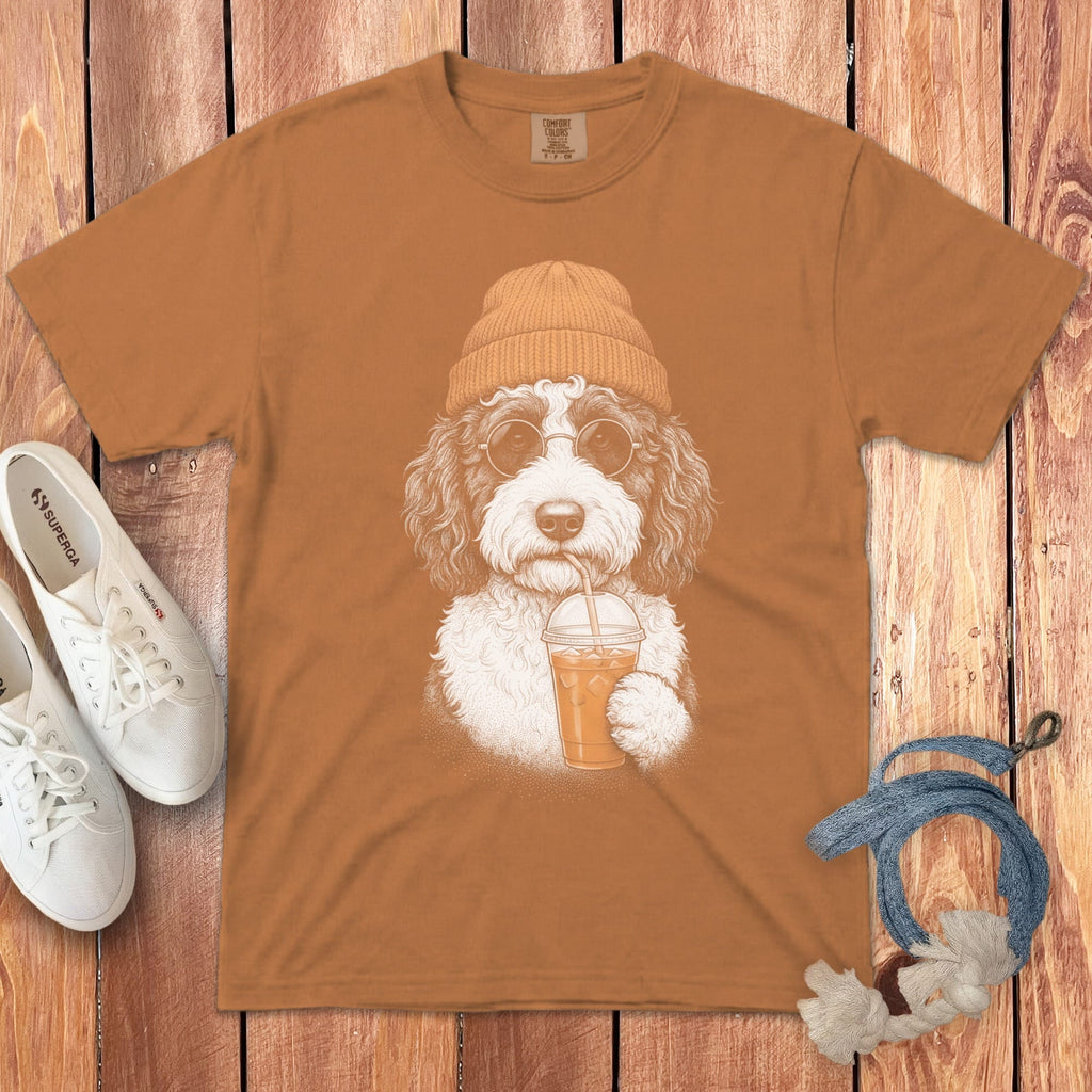 Sheepadoodle Ice Latte Signature T-Shirt in Yam / S by Puppy Jo