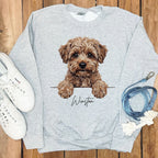 Adorable Dog Print Sweatshirt with Custom Name