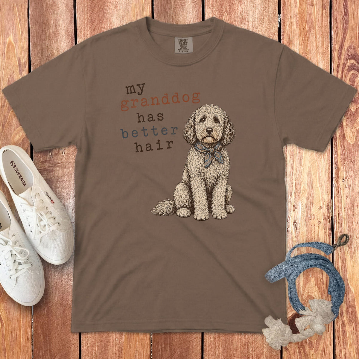 Doodle Better Hair Signature T-Shirt in Espresso / S by Puppy Jo