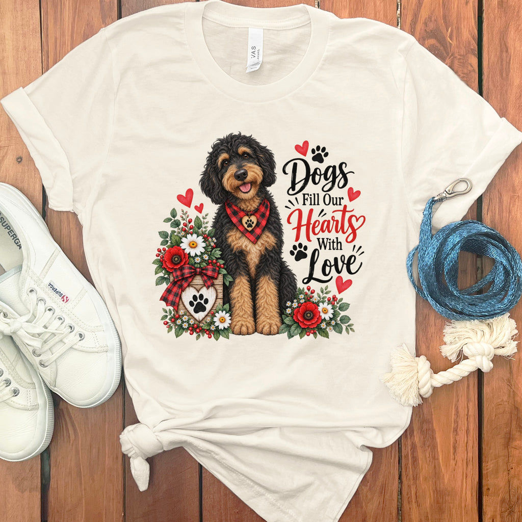 Phantom Goldendoodle Hearts Love T-Shirt