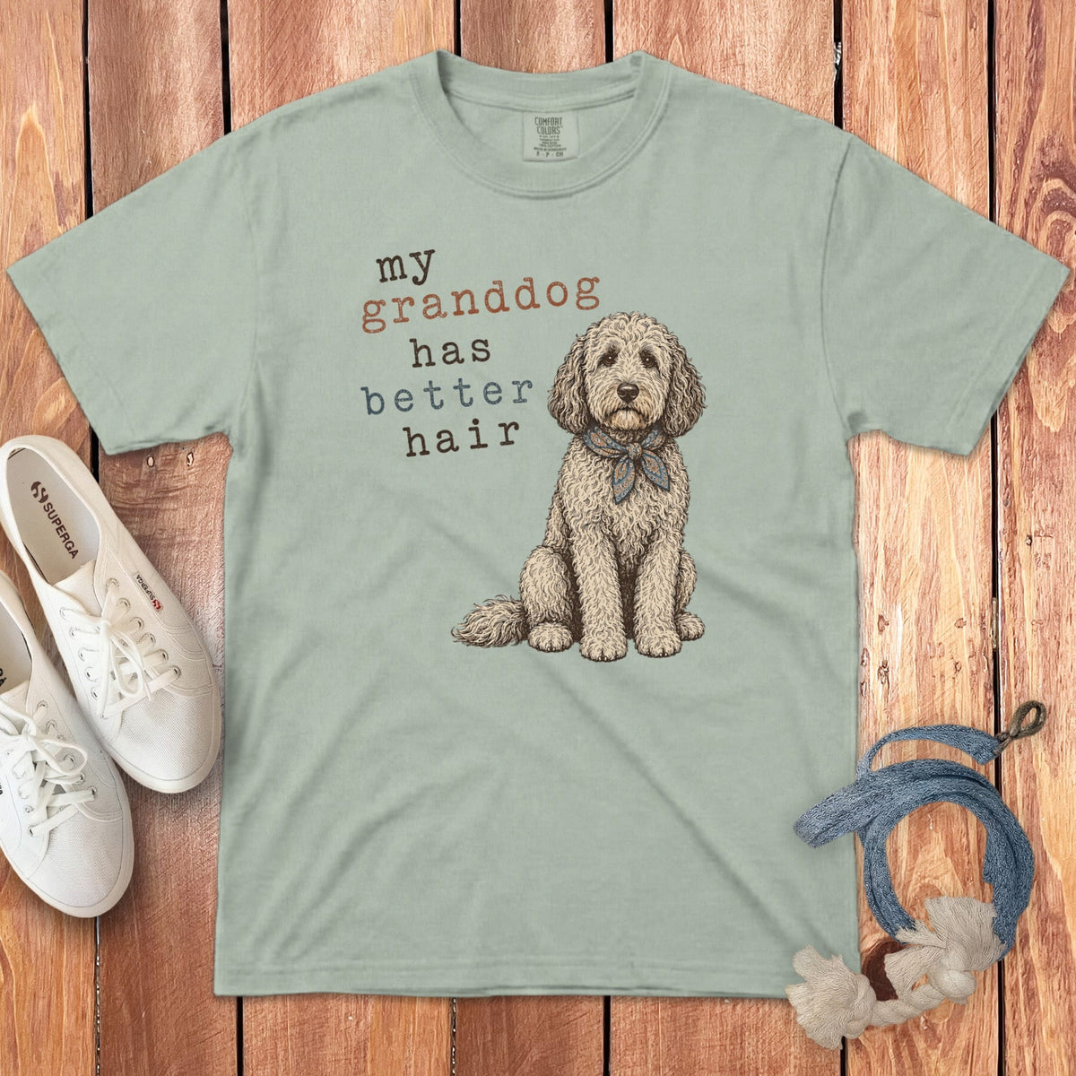 Doodle Better Hair Signature T-Shirt in Bay / S by Puppy Jo