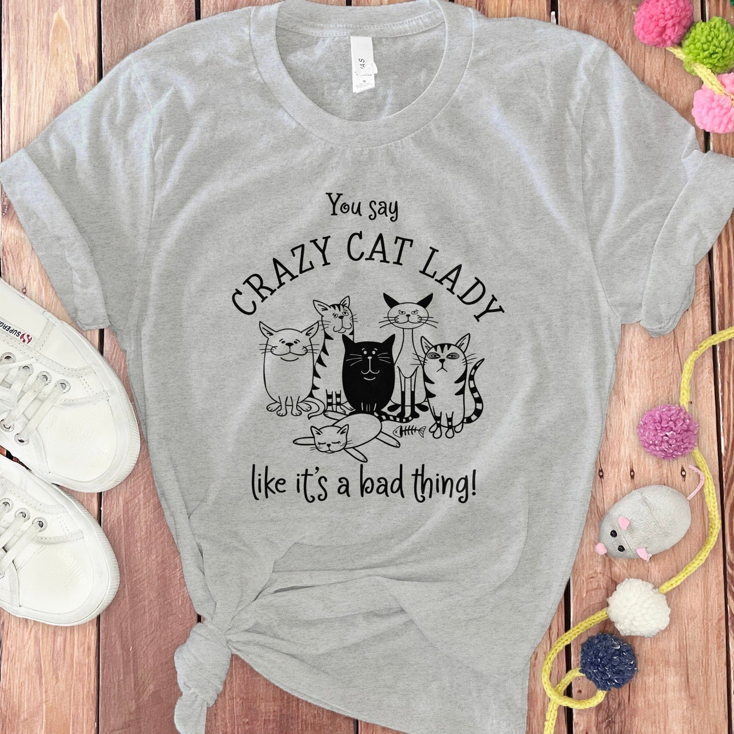 Crazy Cat Lady Graphic Printed Tee Shirt product type
