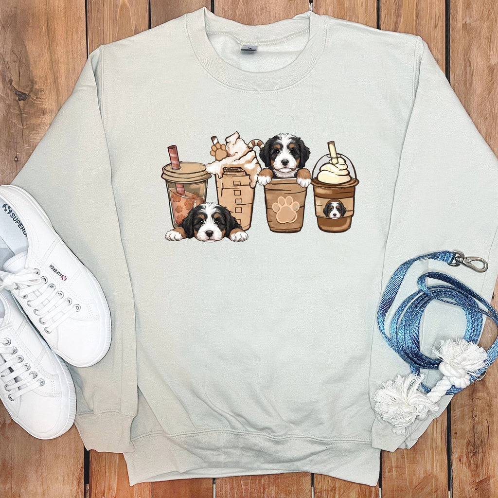 Adorable Puppy Beverage Sweatshirt for Dog Lovers