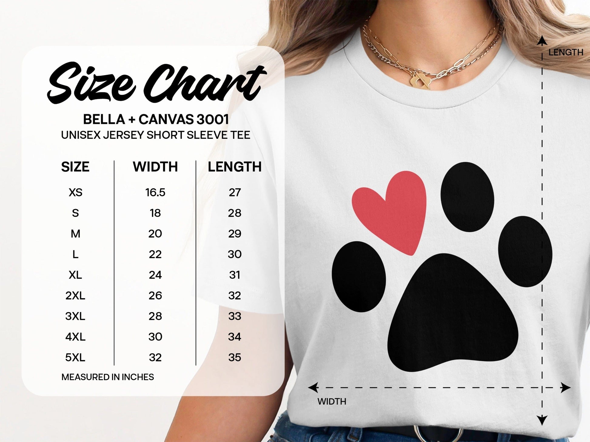 Heart and Paw Print Design Short Sleeve Tee product