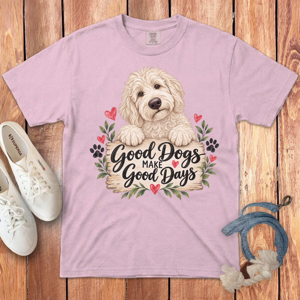 Cream Goldendoodle Good Days Signature T-Shirt