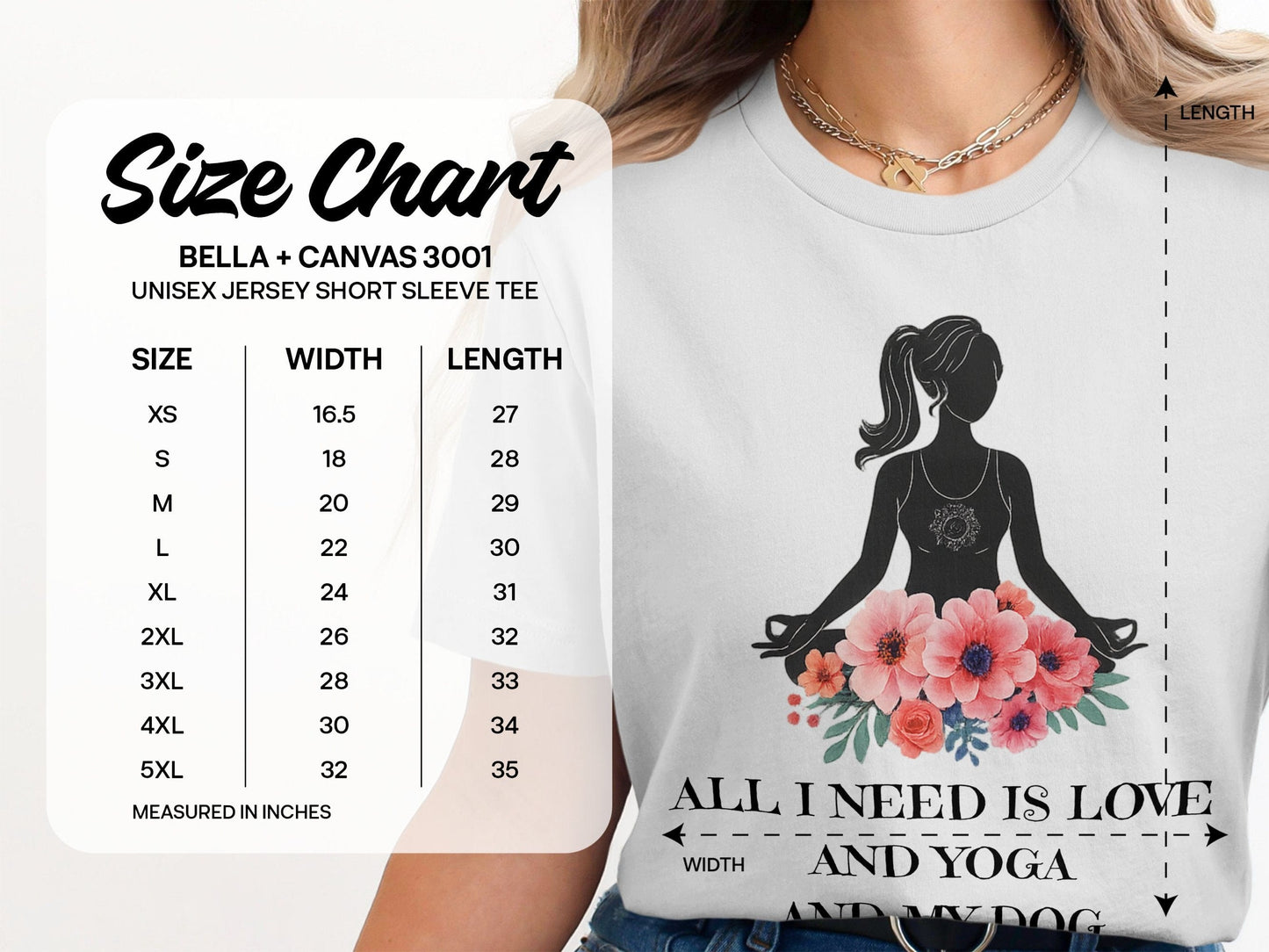 All I Need is Love and Yoga and My Dog Tee product