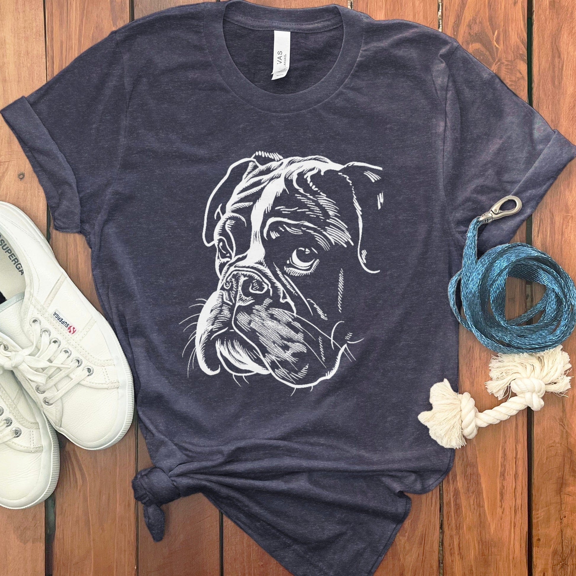 Expressive Dog Portrait Graphic on Casual T-shirt product