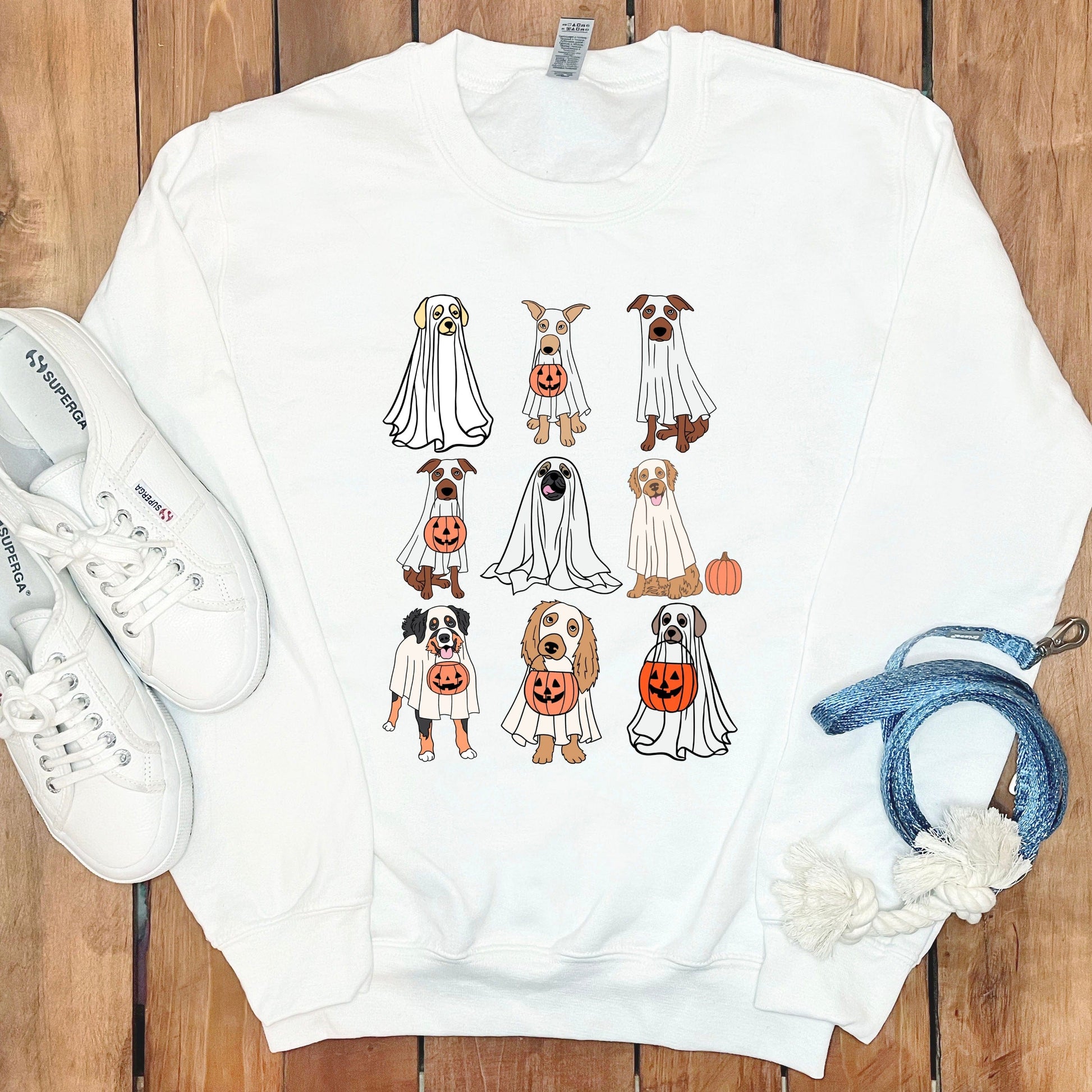 Halloween Ghost Dogs Graphic Sweatshirt product