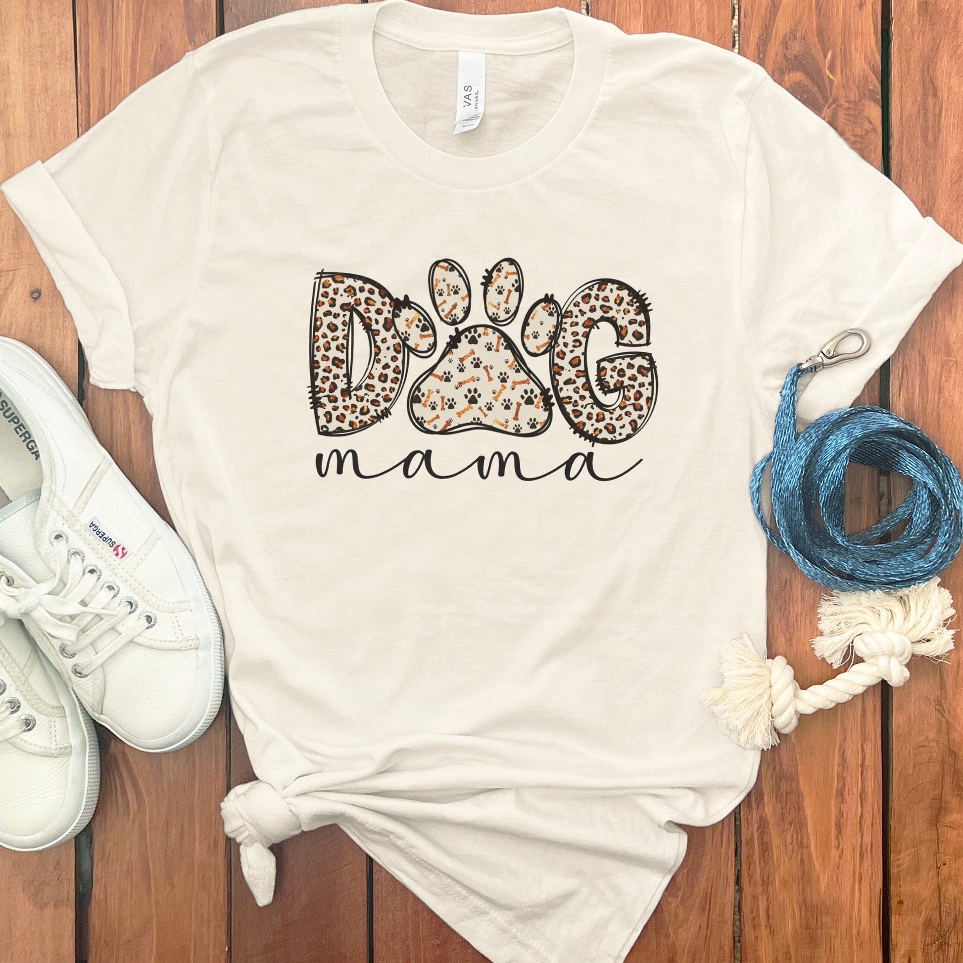 Dog Mama Paw Print Graphic T-Shirt product
