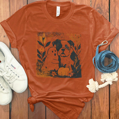 Adorable Ghost and Dog Graphic Print Shirt product