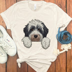 Adorable Dog Illustration on Casual T-Shirt Product