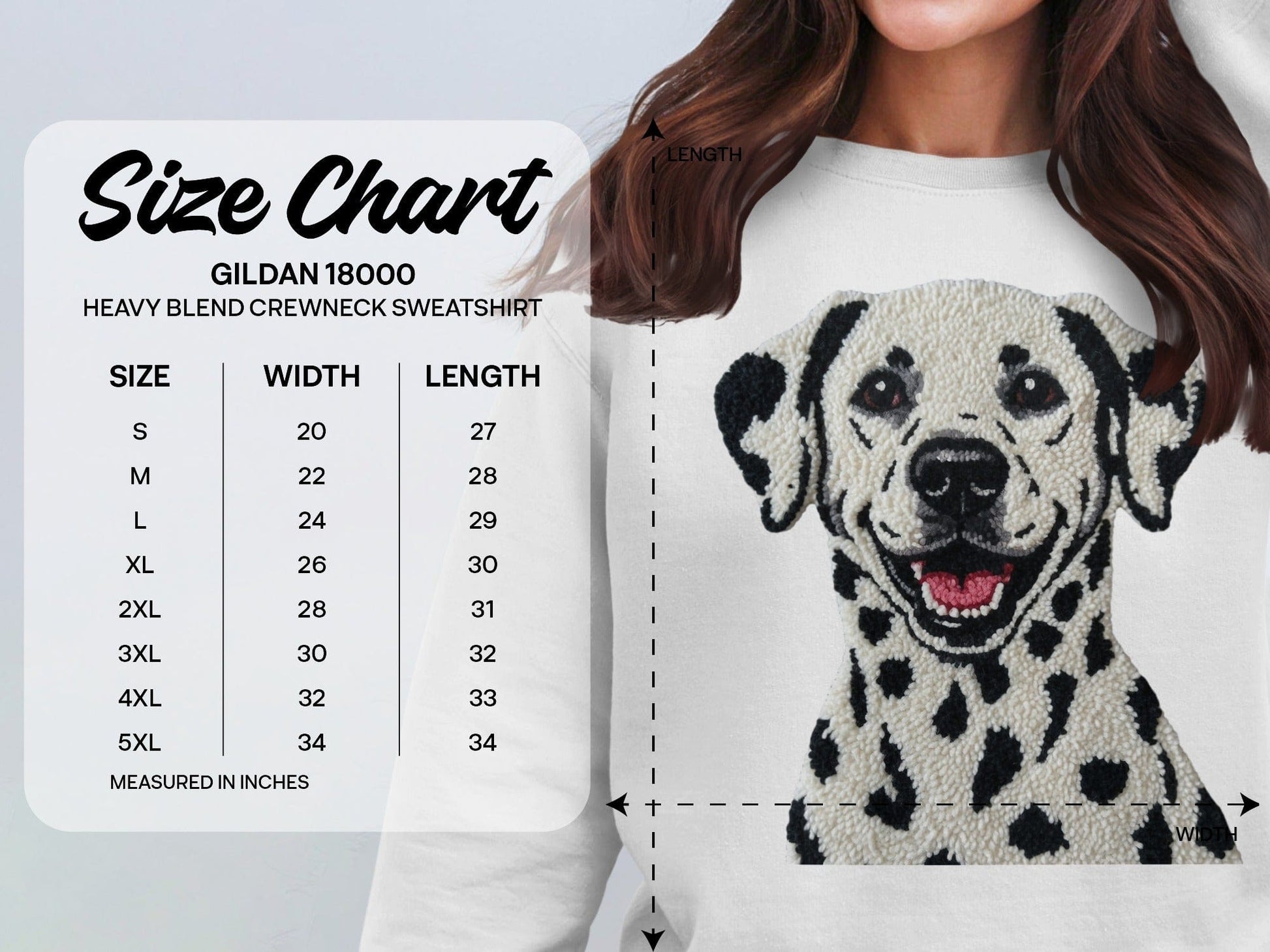 Dalmatian Dog Design Gildan Heavy Blend Sweatshirt