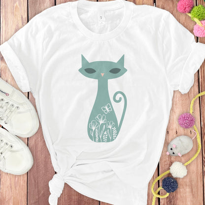 Cute Cat Graphic Casual Wear T-shirt Unisex product