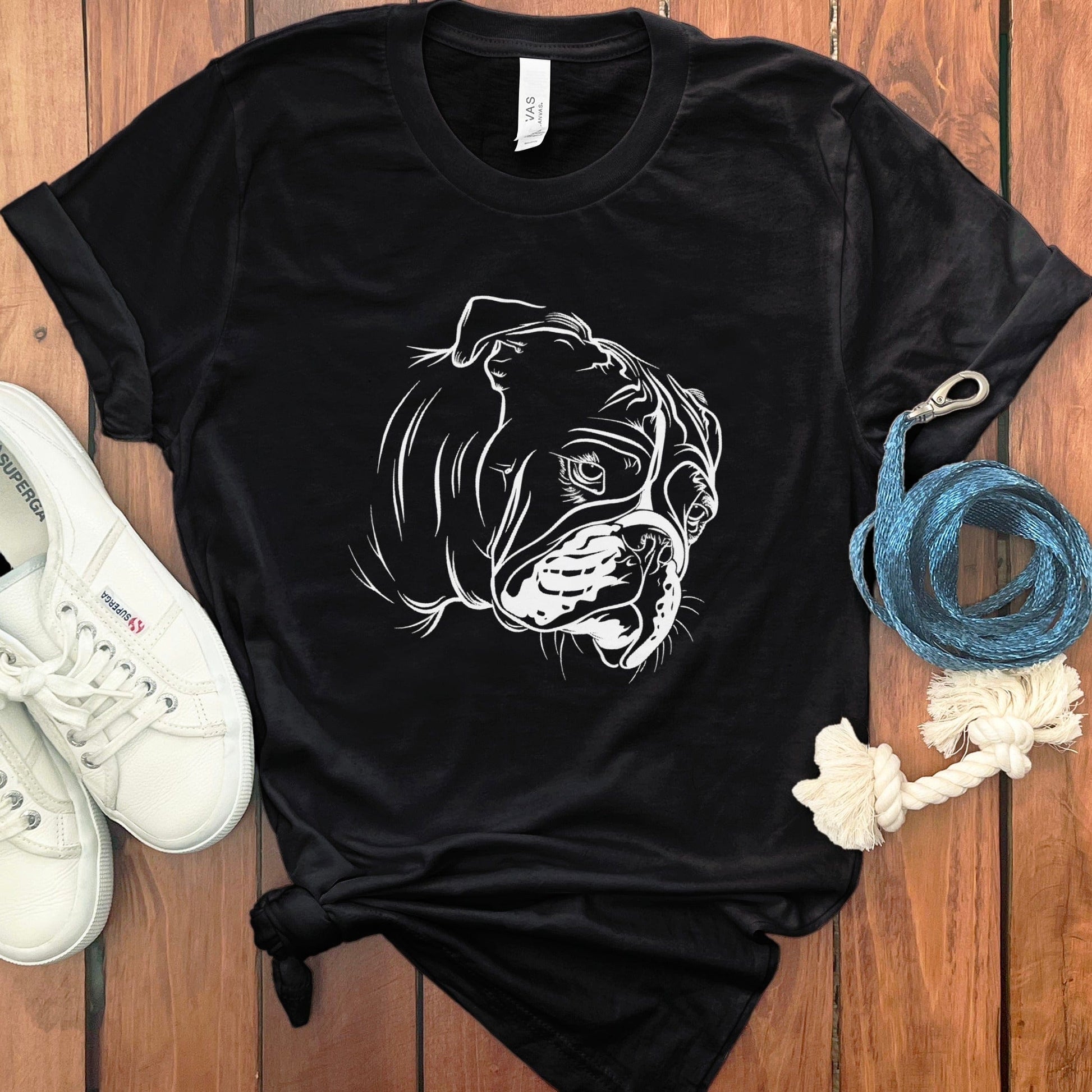 Bulldog Illustration Graphic Tee Shirt Product