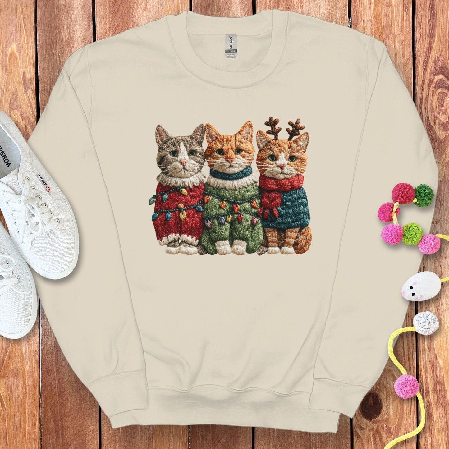 Cute Cats with Holiday Sweaters Sweatshirt product