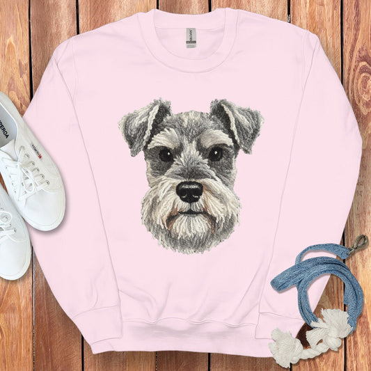 Cute Schnauzer Face Design Sweatshirt Product