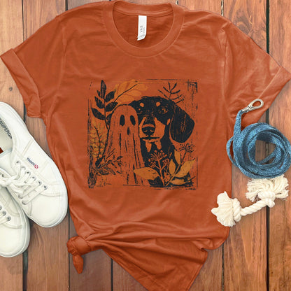 Halloween Dog Ghost Graphic Tee Shirt product type