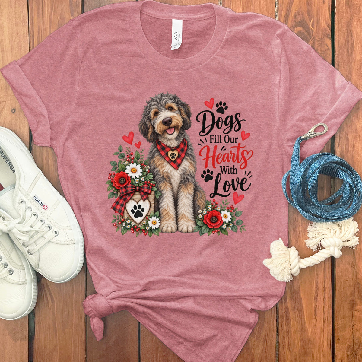 Aussiedoodle Hearts Love T-Shirt