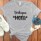 Yorkiepoo Mom Graphic Tee for Dog Lovers