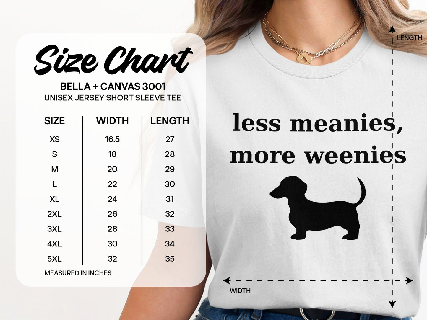 Stylish Less Meanies More Weenies Graphic Tee