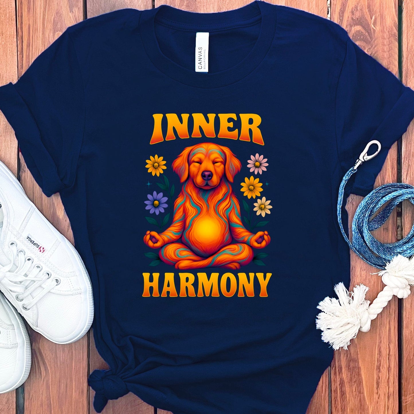 Inner Harmony Dog Meditating Art Graphic T-Shirt product