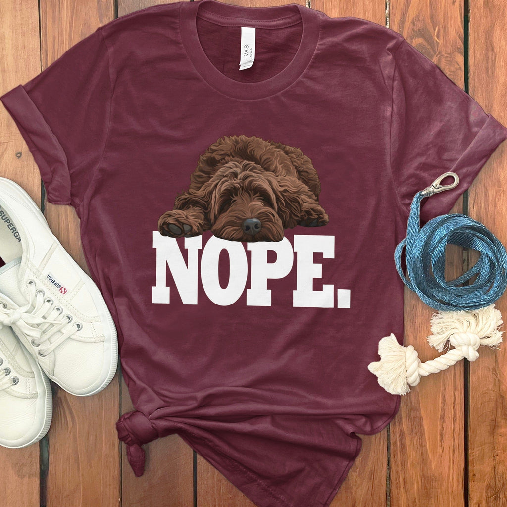 Cute Dog Nope Graphic Unisex T-Shirt Casual Tee