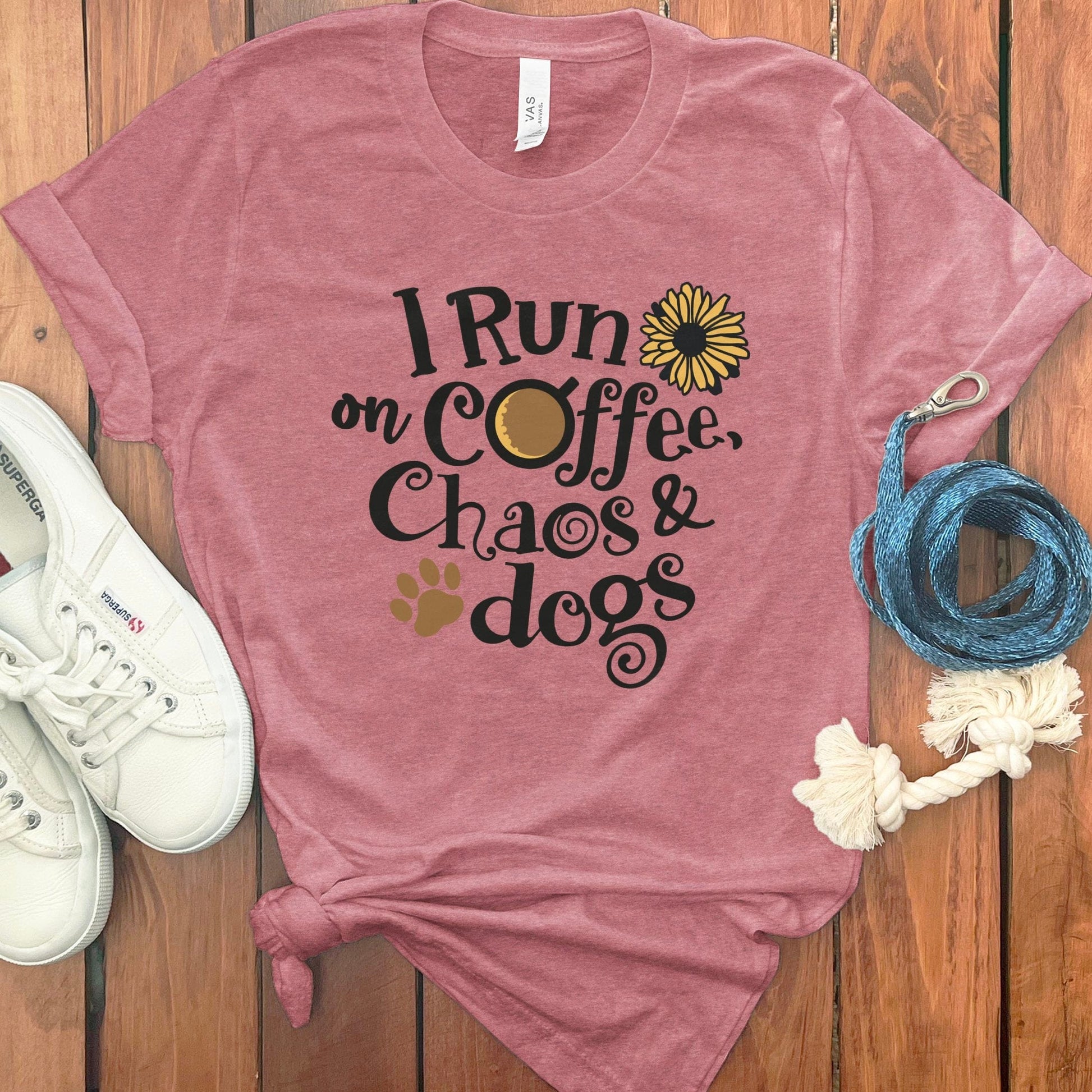 I Run on Coffee Chaos and Dogs Graphic T-shirt product