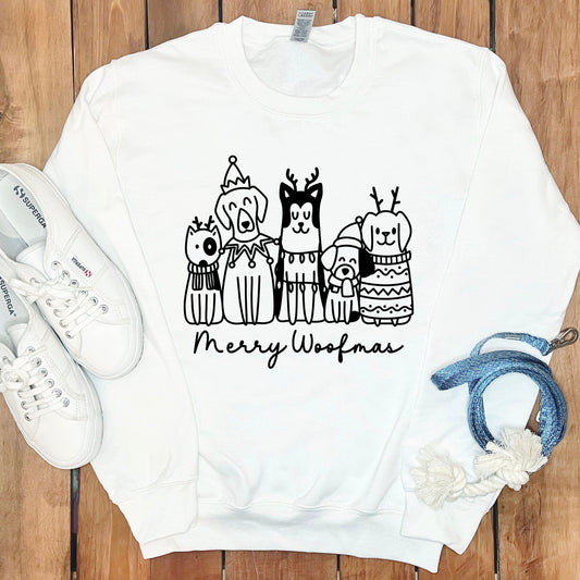 Merry Woofmas Holiday Dog Sweatshirt product type
