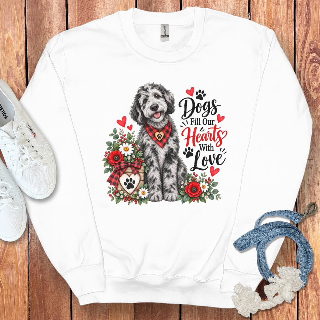 Merle Goldendoodle Hearts Love Sweatshirt