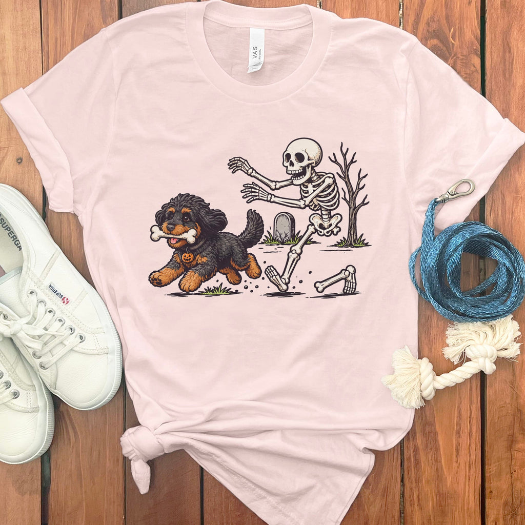 Phantom Goldendoodle Bone Thief T-Shirt in Soft Pink / S by Puppy Jo