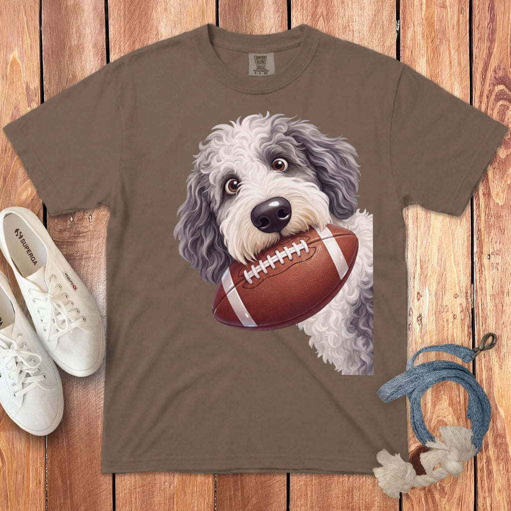 Sheepadoodle Football Signature T-Shirt in Espresso / S by Puppy Jo