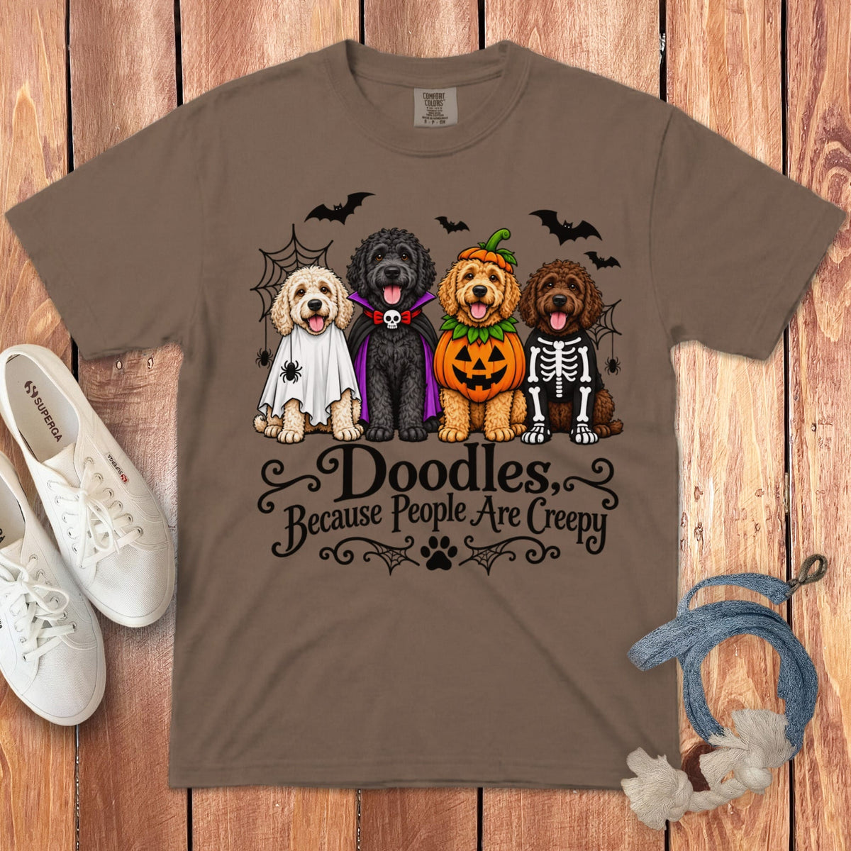 Doodles Creep Signature T-Shirt in Espresso / S by Puppy Jo