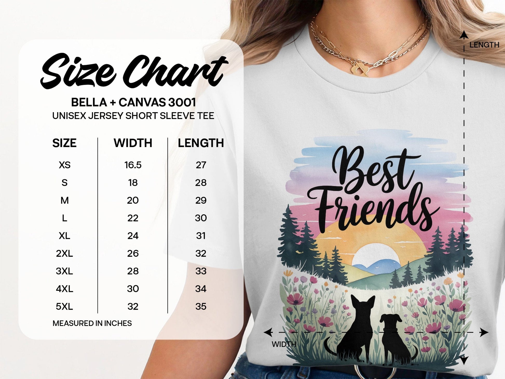Best Friends Sunset Graphic Unisex Jersey Short Sleeve product type