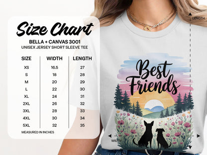 Best Friends Sunset Graphic Unisex Jersey Short Sleeve product type