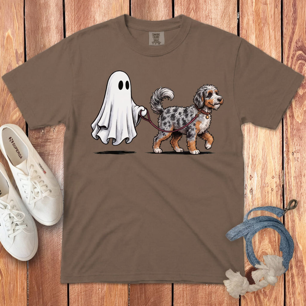 Aussiedoodle Ghost Walk Signature T-Shirt in Espresso / S by Puppy Jo