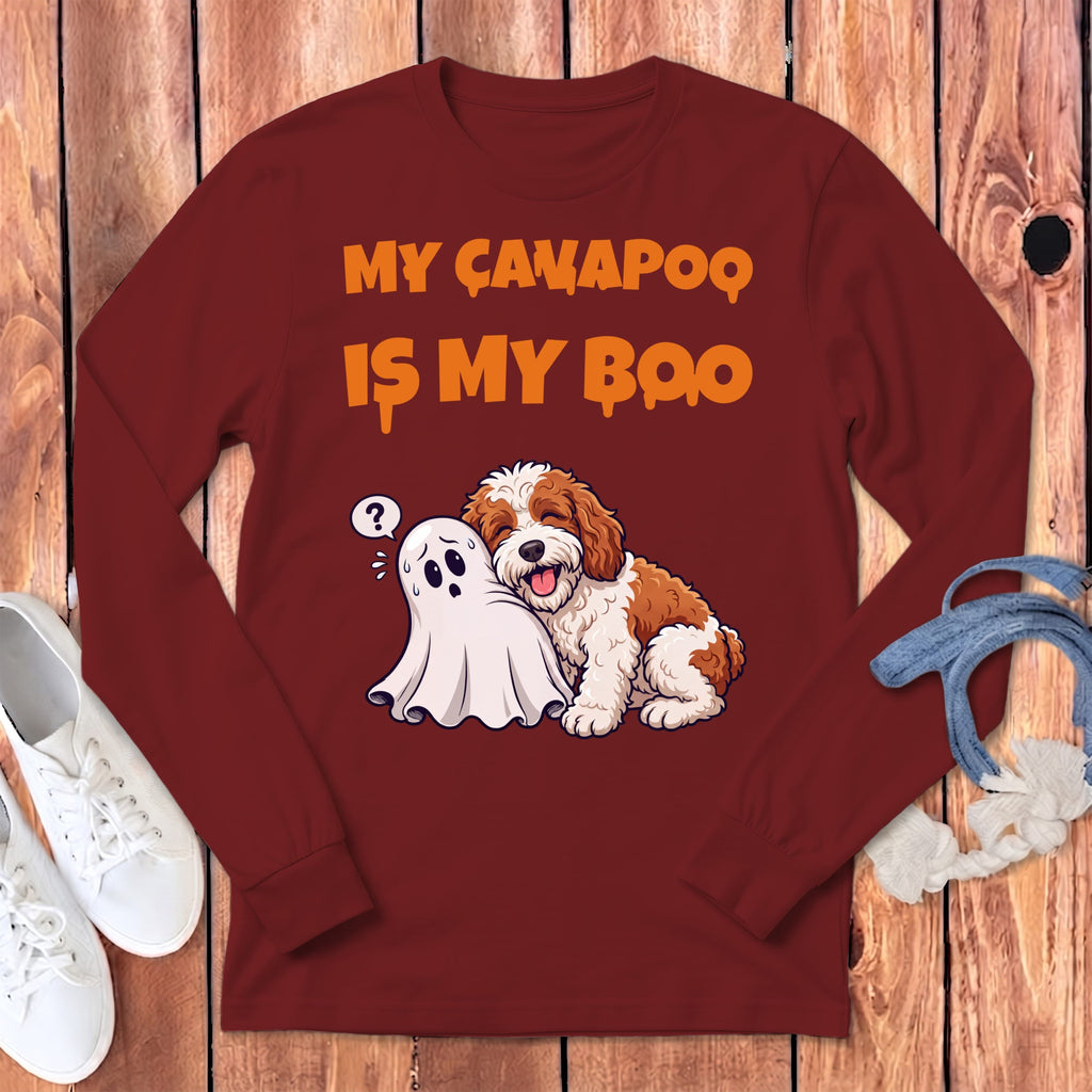 Cavapoo My Boo Long Sleeve T-Shirt in Cardinal / S by Puppy Jo