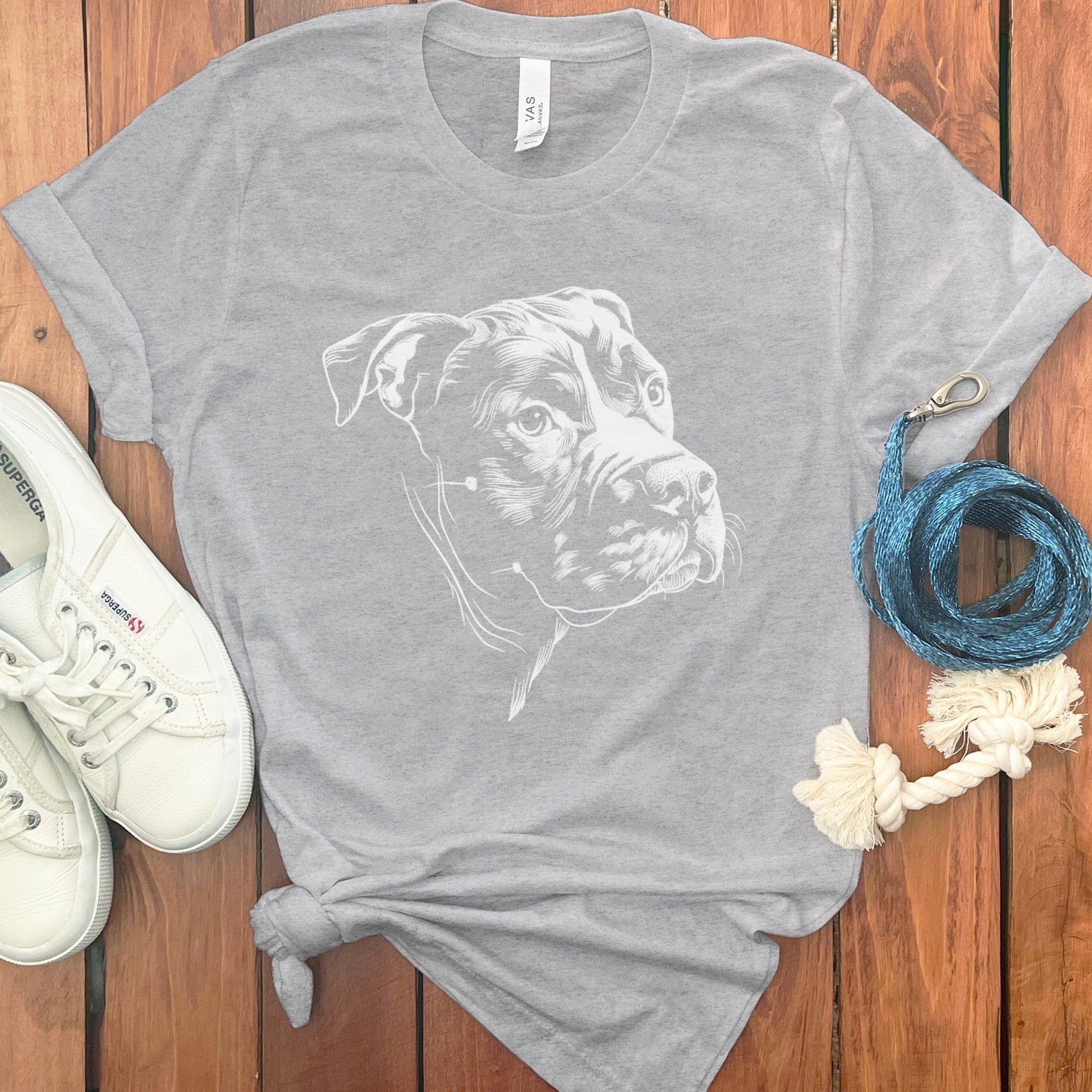 Detailed Dog Portrait Soft Gray T-shirt product