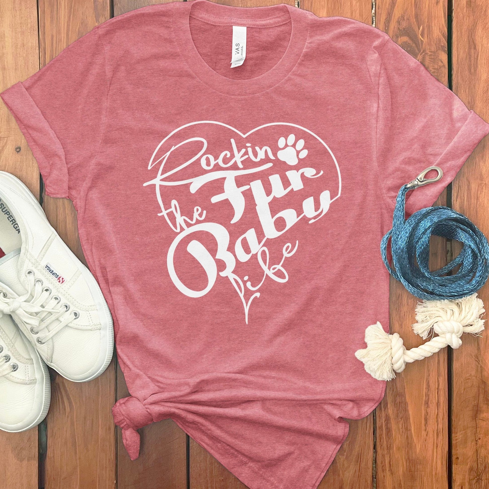 Rockin the Fur Baby Life Pink Graphic Tee product type