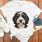Bernedoodle Dog Design Graphic Tee Shirt