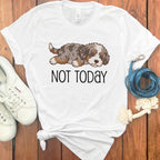 Cute Not Today Snoozing Puppy Graphic T-shirt