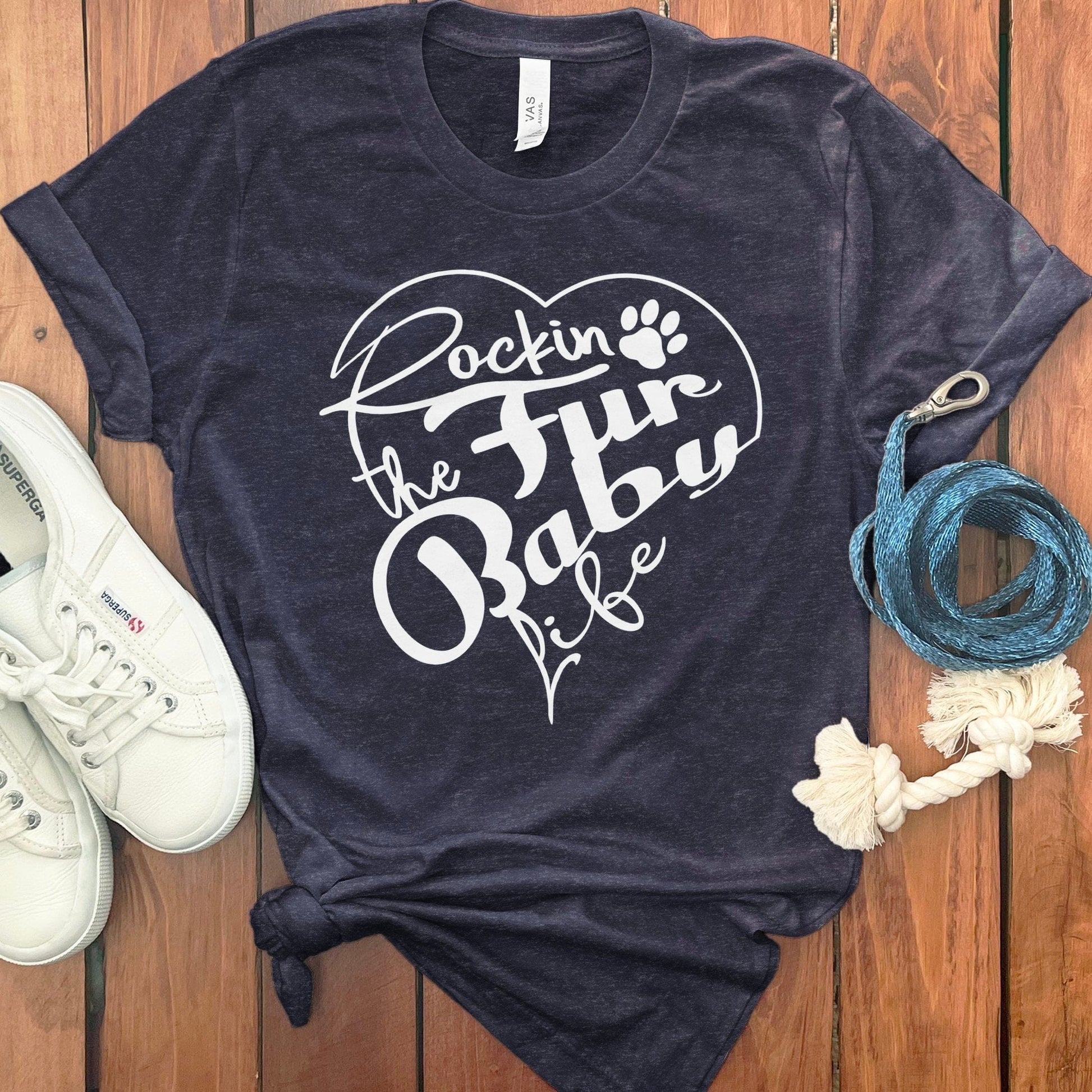 Rockin the Fur Baby Life Heart Paw Print T-shirt product